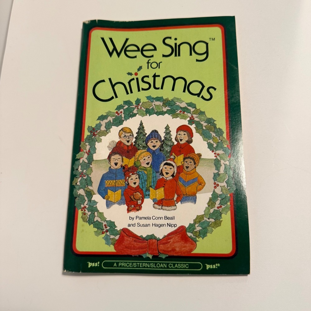 Price Stern Sloan Wee Sing for Christmas Book Unisex Green Vintage Caroling 1984